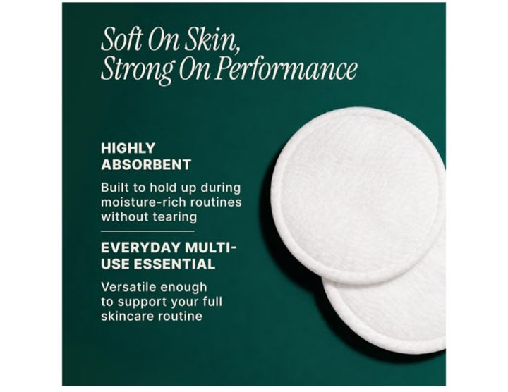 Organic Cotton Rounds, 400 Count - Makeup Remover Pads for Face, Lint-Free